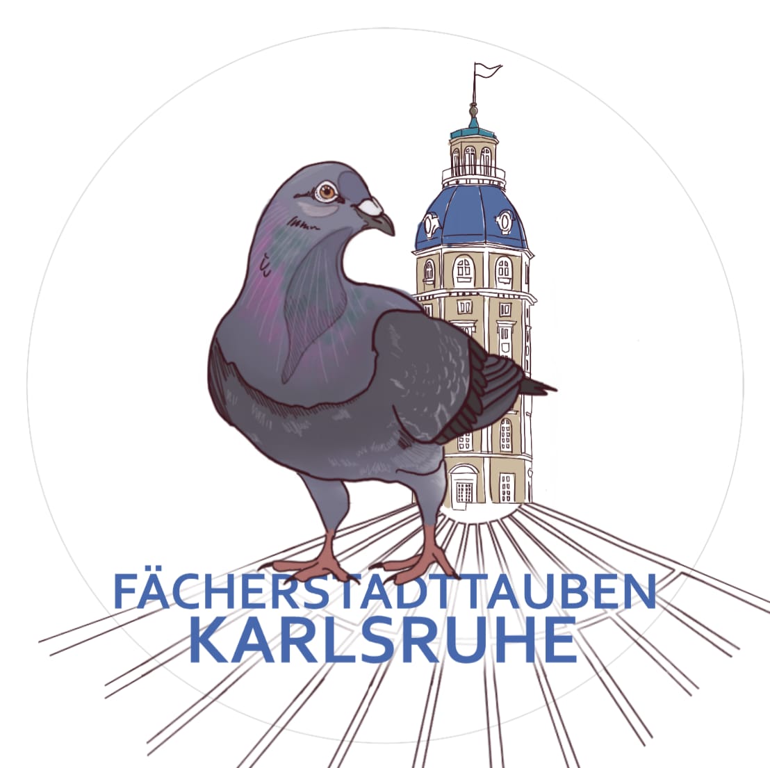 Fächerstadttauben Karlsruhe